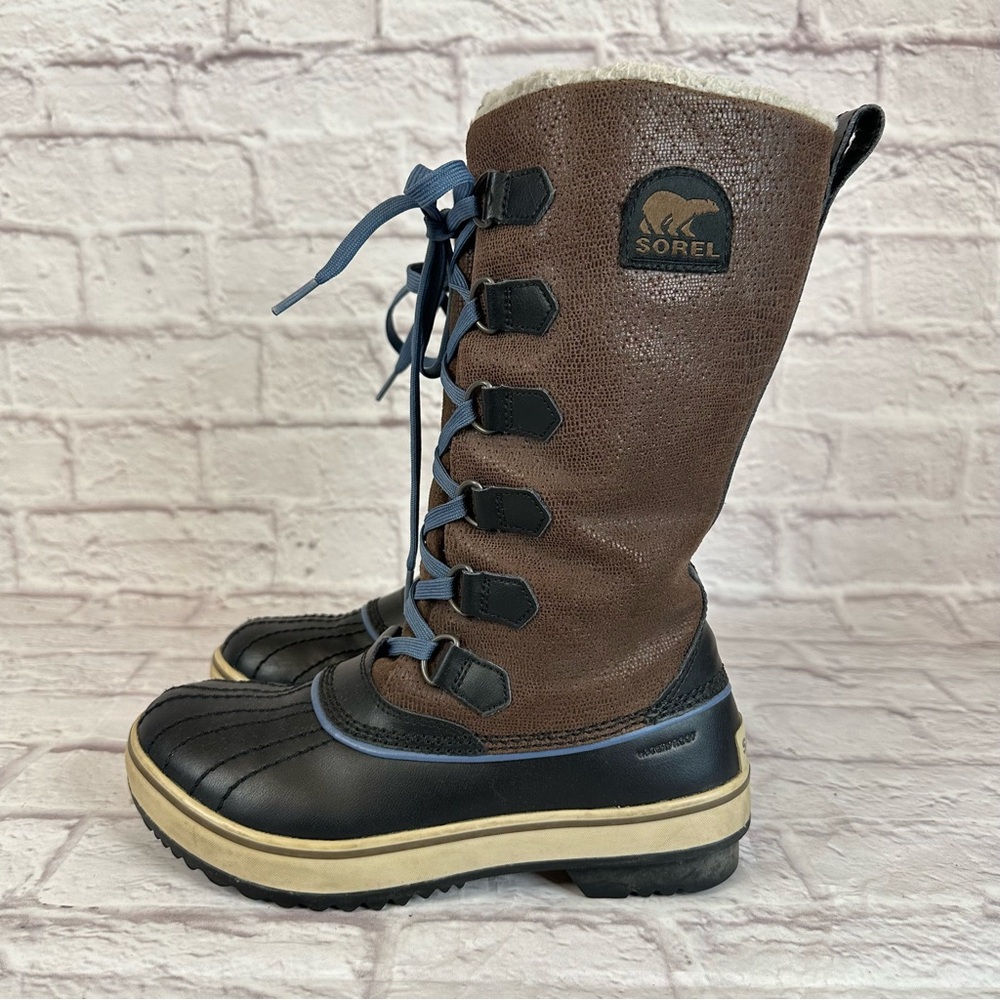 Sorel Women’s 6 Shoe Tivoli Lace Up High Duck Boot Winter Rubber Leather - Picture 6 of 14